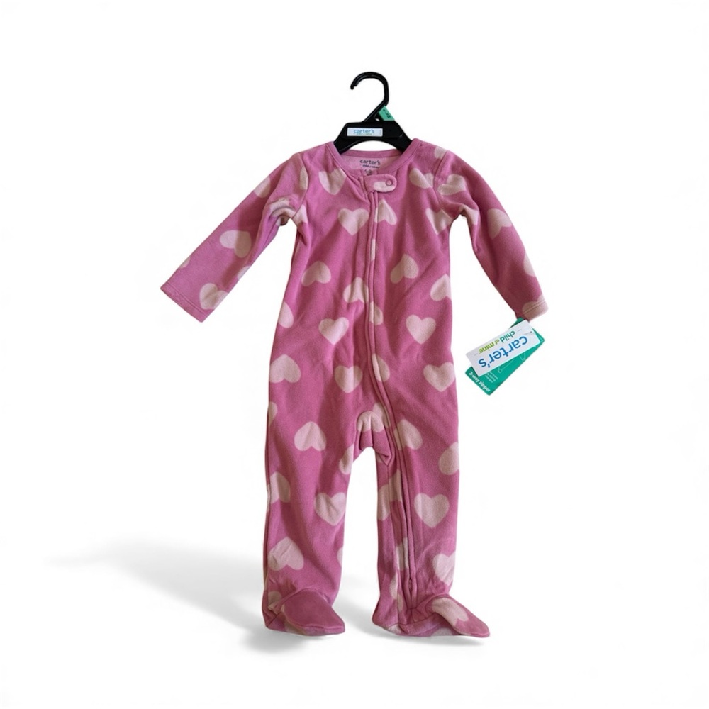 Carter's Pink Heart Footie